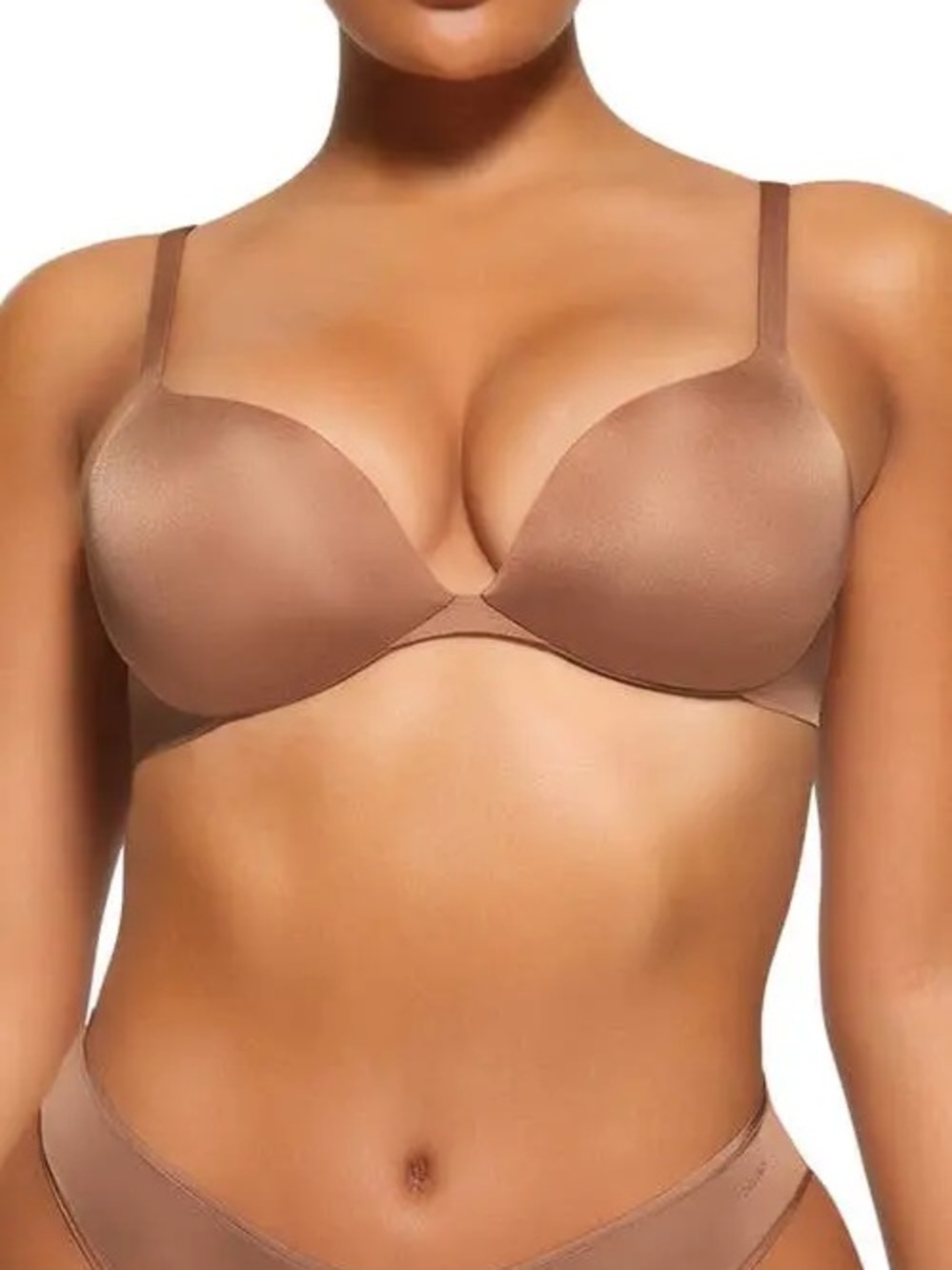 Skims Wireless Form Lightly Lined Micro Strap Plunge Bra Womens 32DDD NWOT